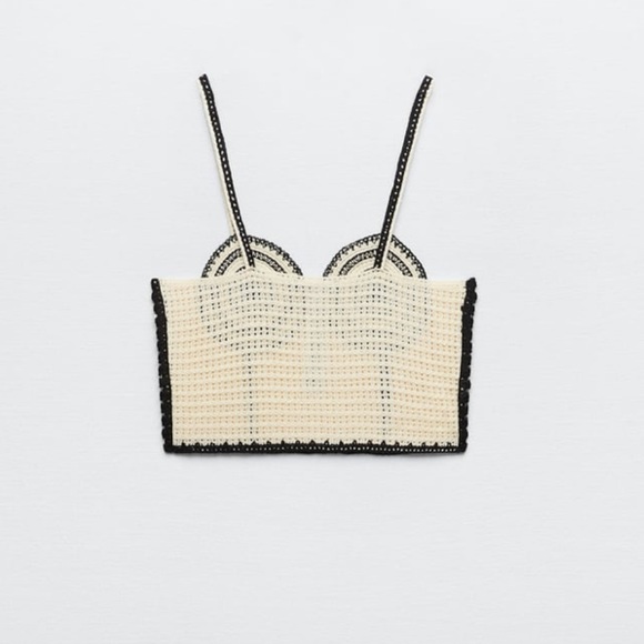 Zara Crochet Corset Crop top bustier - Picture 5 of 11